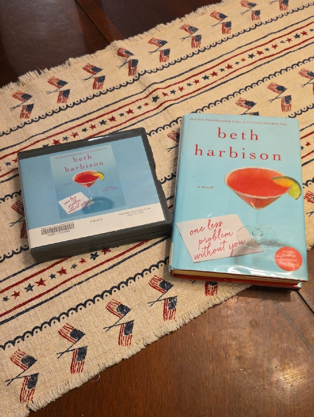 Beth Harbison "One Less Problem Without You" Hardcover with CD Set - Aqua Cover